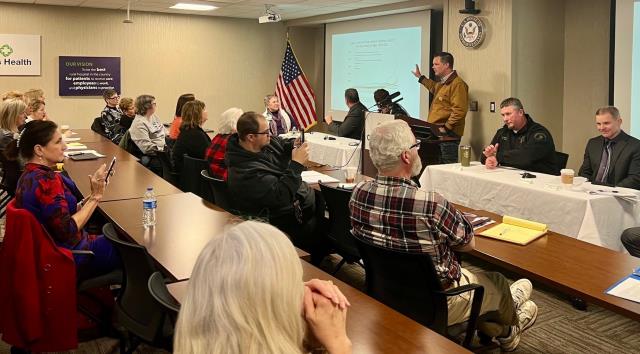 Just back from the border, Nunn talks with Iowans about stopping opioids