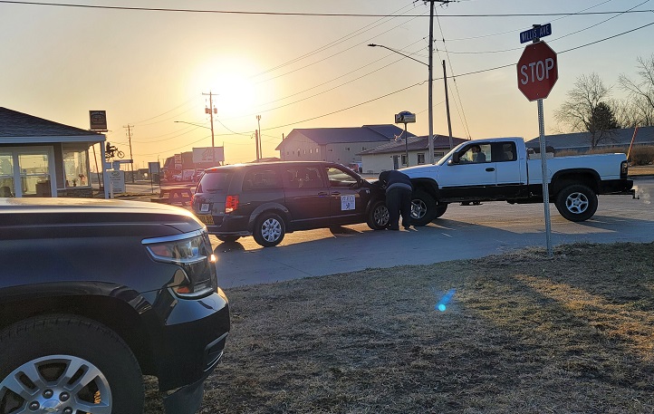 Two-vehicle crash slows Monday morning traffic