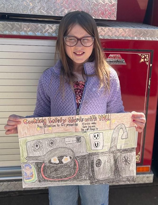 Fire Department celebrates young poster contest winner Fire Department celebrates young poster contest winner