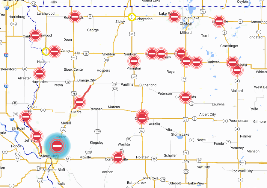 UPDATE: Roads in Siouxland continue to be closed due to flooding 2 UPDATE: Roads in Siouxland continue to be closed due to flooding 2