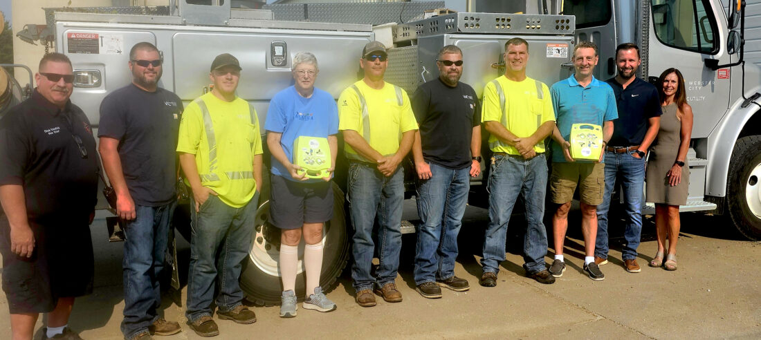 AEDs are donated to city line department 1 AEDs are donated to city line department 1