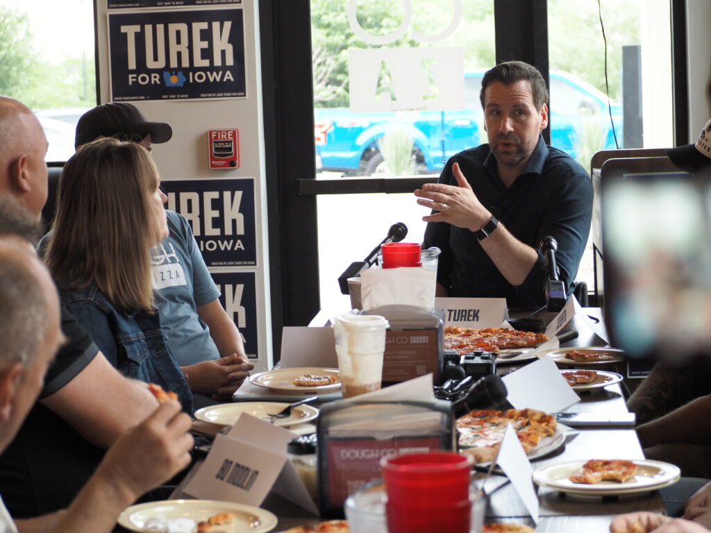 Rep. Josh Turek holds affordability roundtable, criticizes Hinson for finances Rep. Josh Turek holds affordability roundtable, criticizes Hinson for finances