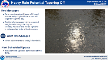 Weather Service Update, Heavy Rainfall Risk Ending 2 Weather Service Update, Heavy Rainfall Risk Ending 2