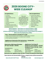 Boone City Wide Clean-up Begins Next Week 2 Boone City Wide Clean-up Begins Next Week 2