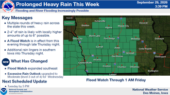 Weather Service Update for Excessive Rainfall; Flooding 2 Weather Service Update for Excessive Rainfall; Flooding 2