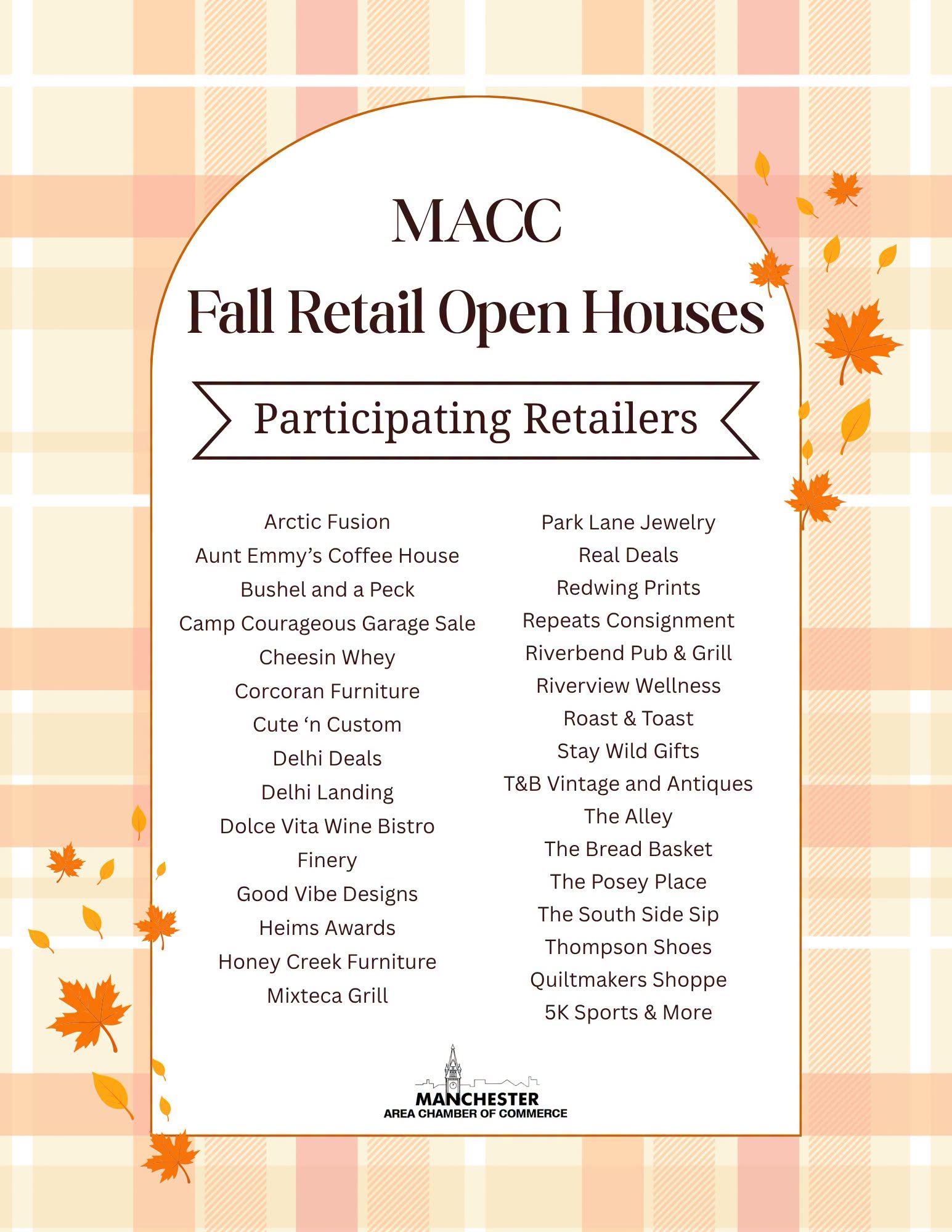 Manchester Businesses Hosting Fall Retail Open Houses 1 Manchester Businesses Hosting Fall Retail Open Houses 1