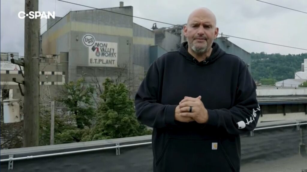 Fetterman continues GOP flirtation, appears in surprise video to midterm convention 1 U.S. Sen. John Fetterman, a Pennsylvania Democrat, crossed party lines to address the 2026 Republican midterm convention in a video message. (Image via CSPAN livestream)